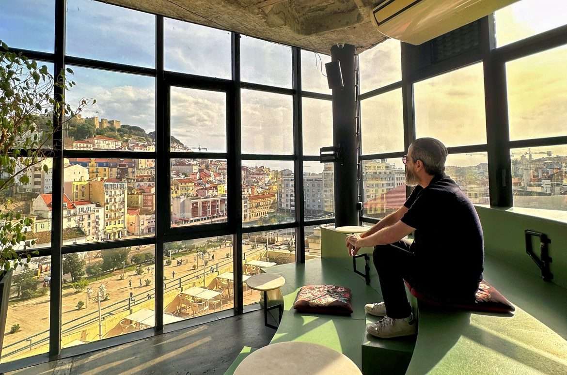 Author's contemplative gaze over a Lisbon valley, symbolizing the courage to embrace the unknown